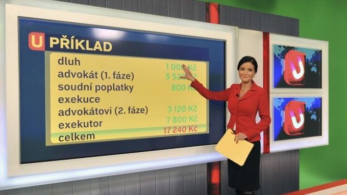 Česká televize 1. dubna poprvé vysílala svou hlavní zpravodajskou relaci Události v nové podobě. Na snímku z generálky je moderátorka Aneta Savarová.