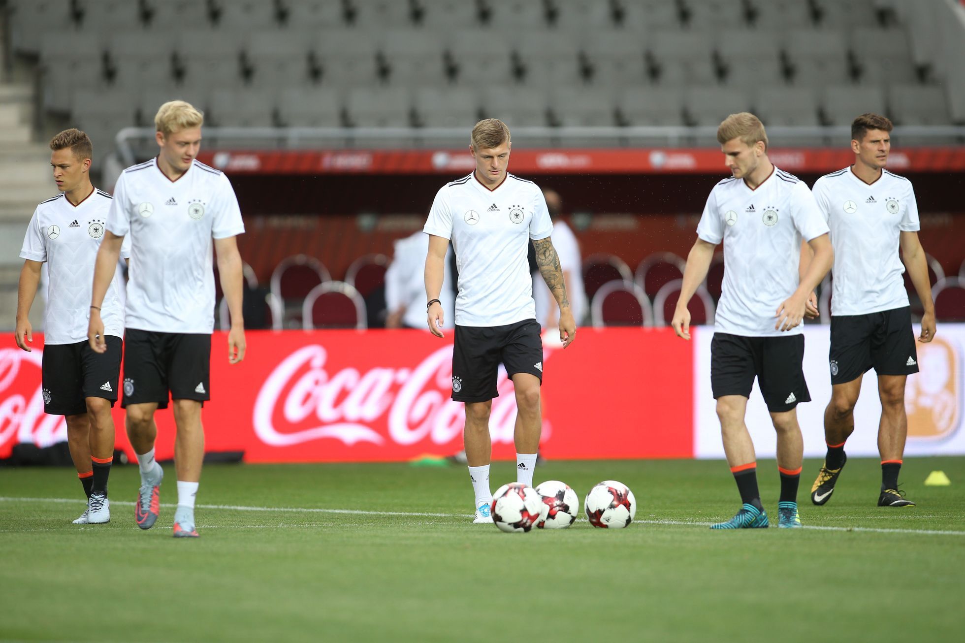 ČR - Německo, před zápasem kvalifikace MS, trénink Německa