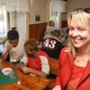 Pavla Topolánková v hospodě