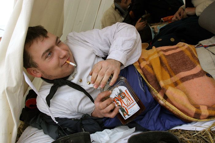 Ráno v Rousínově - cigáro a Bum