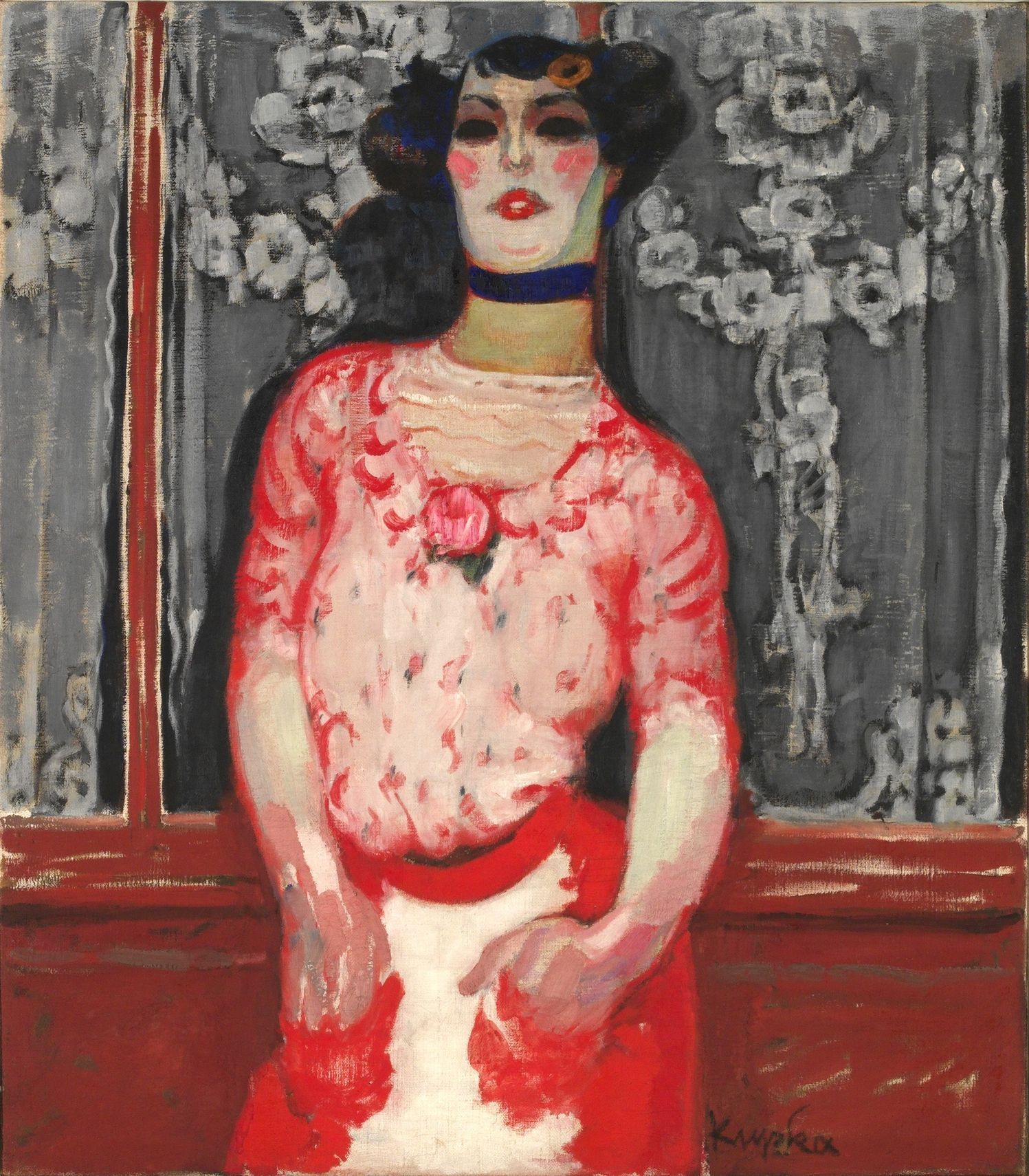 František Kupka: Ženská pro Galliena (Gallienovo gusto, Herečka z kabaretu), 1909 olej, plátno, 108 × 100 cm