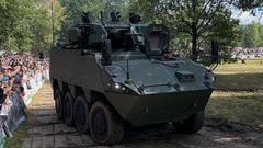 Premiéra vozidla Pandur 8x8 Evo v terénu proběhla na Tankovém dni v muzeu v Lešanech (30. 8. 2025)