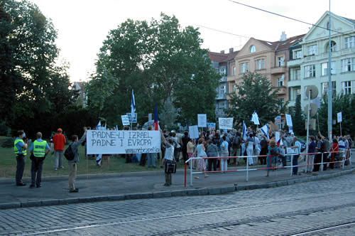 Proizraelská demonstrace v Praze
