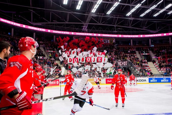 LM, Třinec-Jyväskylä: fanoušci Třince