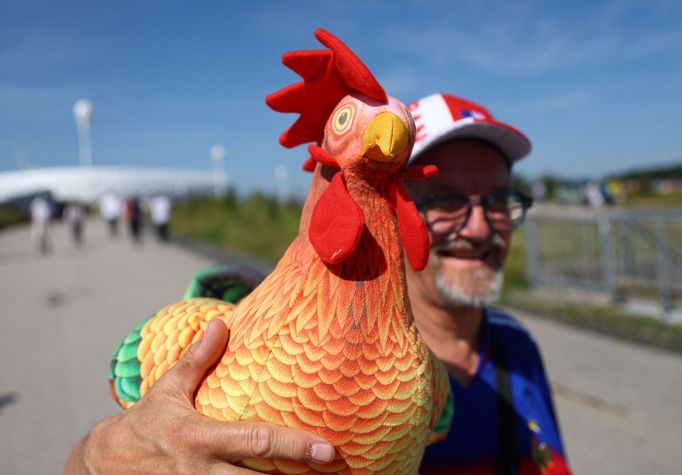 Francouzští fanoušci v semifinále Eura 2024 Španělsko - Francie