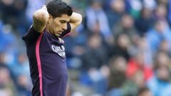 Zklamaný Luis Suárez po utkání La Coruňa vs. Barcelona