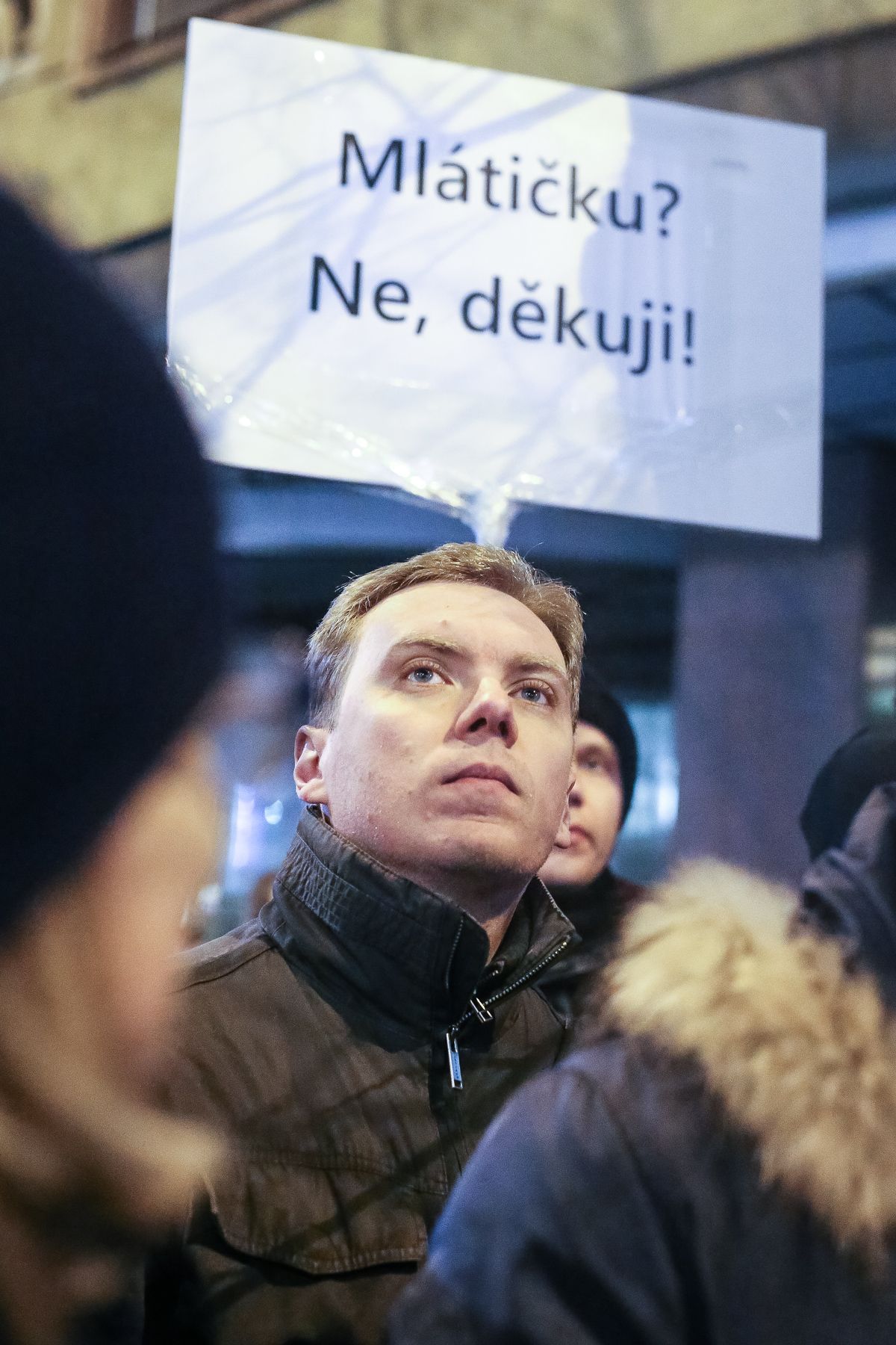 Demonstrace proti Ondráčkovi a Babišovi v Praze na Václavském náměstí