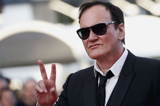 Quentin Tarantino vloni na filmovém festivalu v Cannes.