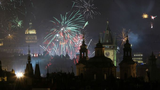 Enjoy the fireworks and the champagne, when you wake (and sober) up, everything will be more expensive (New Year's Day fireworks over Prague)
