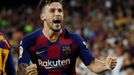 Soccer Football - La Liga Santander - FC Barcelona v Real Betis - Camp Nou, Barcelona, Spain - August 25, 2019   Barcelona's Carles Perez celebrates scoring their third g