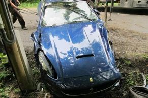 FOTO Tak vypadal vůz Jakuba Voráčka po havárii na Kladensku