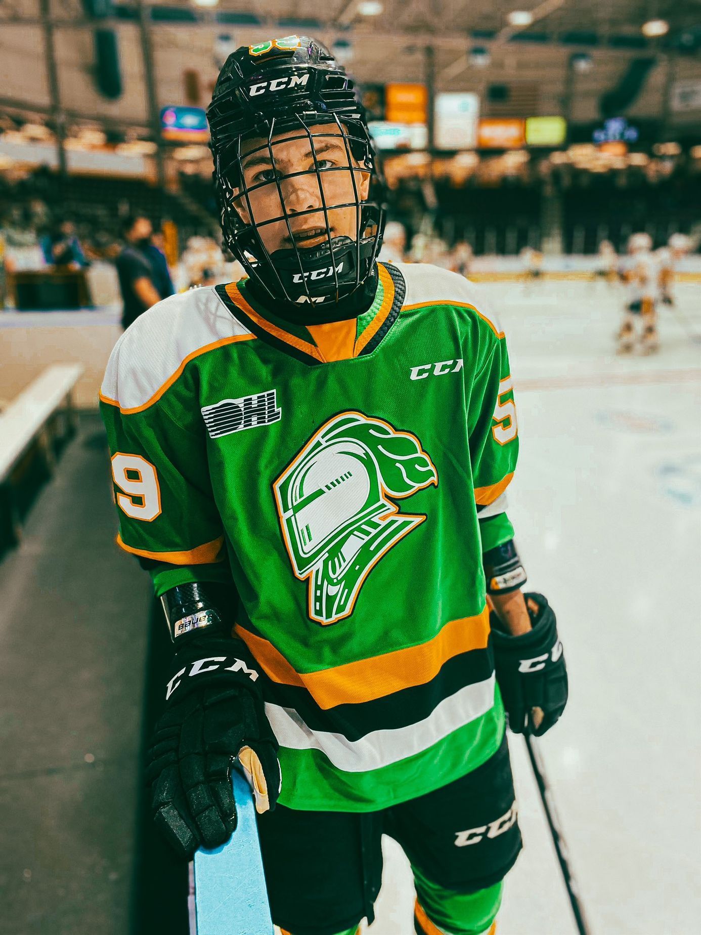 Kanadský hokejový útočník Oliver Bonk