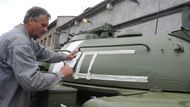 Tank, který bude vystavený při 40. výročí srpnové invaze