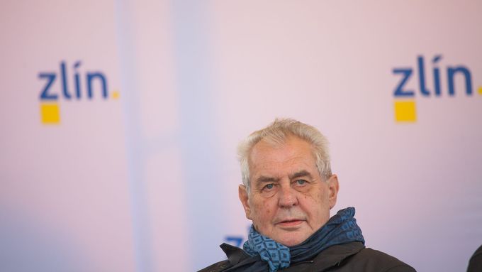 Prezident Miloš Zeman při minulé návštěvě Zlínského kraje.