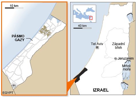 Pásmo Gazy - Izrael