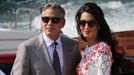 George Clooney, Amal Alamuddin v Benátkách