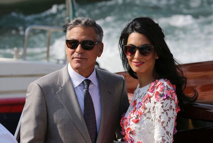 George Clooney, Amal Alamuddin v Benátkách