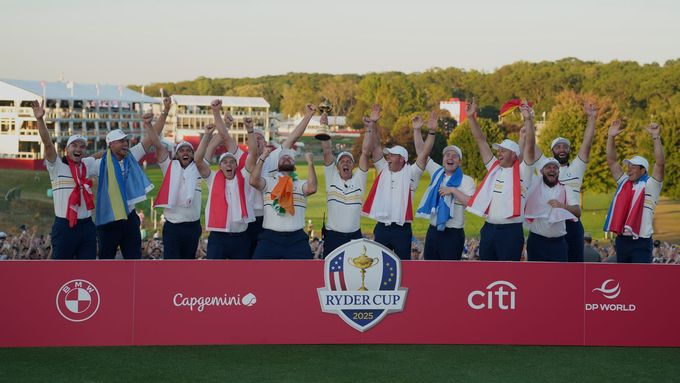 Vítězný evropský tým na Ryder Cupu