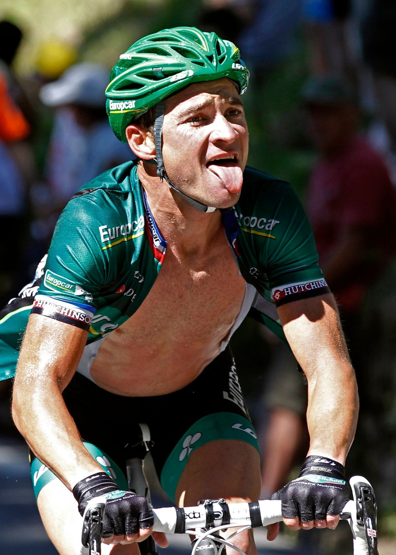 Thomas Voeckler během 16. etapy Tour de France 2012