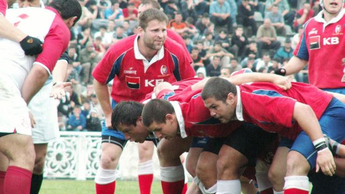 Snímek z utkání české reprezentace s Gruzií.