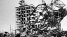 FILES) This file photo dated 1948 shows the devastated city of Hiroshima three years after the atomic bomb was dropped by a US Air Force B-29, 06 August 1945. Around 140,000 people, or more than half of Hiroshima's population at the time, died in the first atomic bombing 06 August 1945, with another 70,000 people perishing in the bomb dropped over Nagasaki 09 August 1945. Following the bombings, Japan surrendered 02 September 1945 to Allied forces, officially ending World War II, bringing down the curtain on the costliest conflict in history.