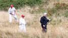 Trump ve svém golfovém resortu v Turnberry. Zahrát si přišel i přes místní protesty mířené proti své osobě.