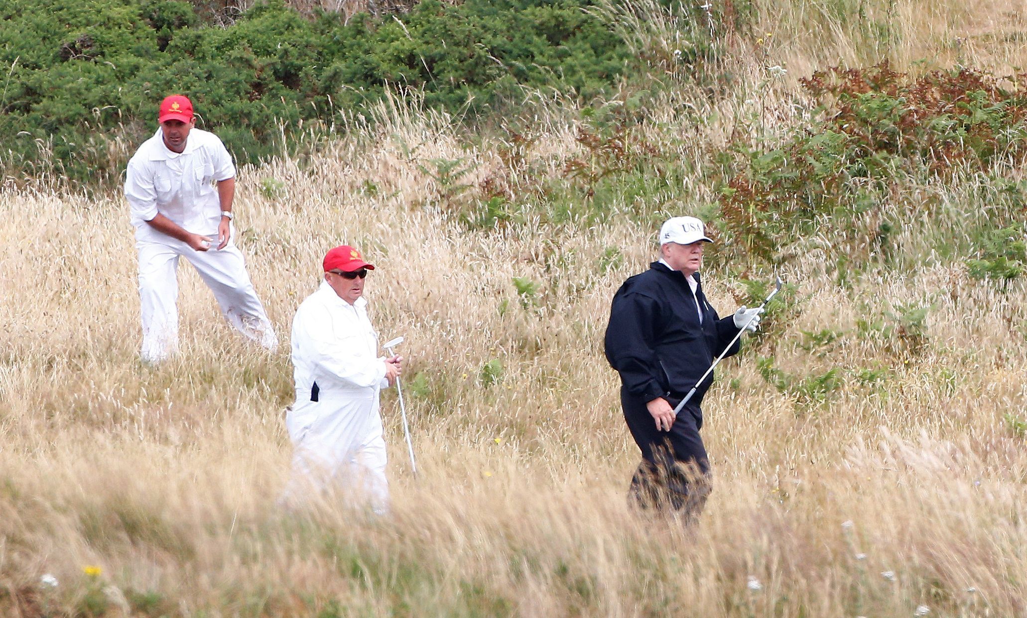 Trump ve svém golfovém resortu v Turnberry