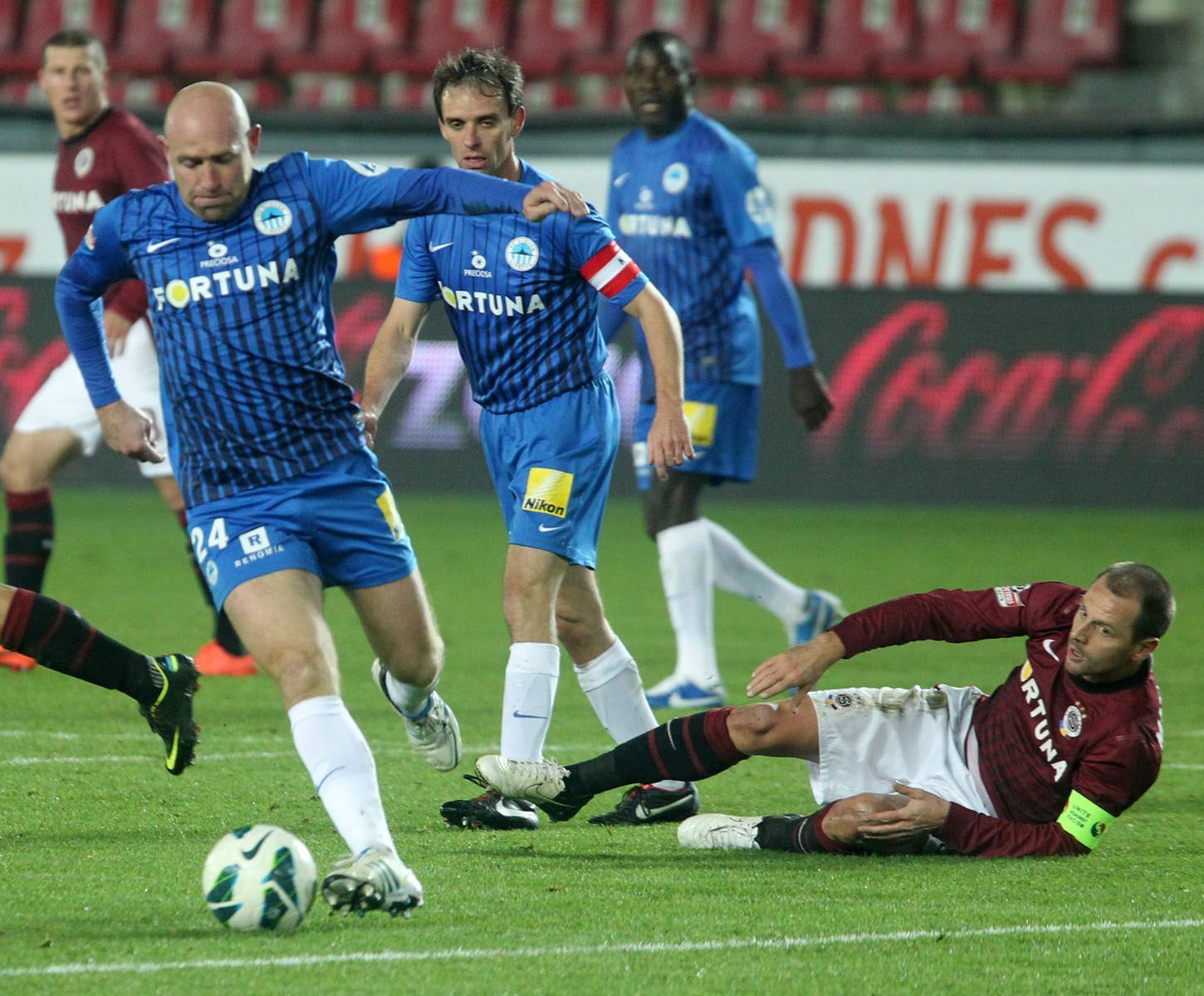 Fotbalisté Sparty Praha v utkání 12. kola Gambrinus ligy 2012/13 proti Liberci.