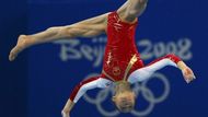 Gymnasitka. Jang I-lin, členka gymnastického družstva Číny, které údajně zfalšovala čínská delegace pas, aby byla starší 16 let