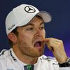 Mercedes Formula One driver Nico Rosberg of Germany attends a news conference following the qualifying session of the Australian F1 Grand Prix at the Albert Park circuit in Melbourne