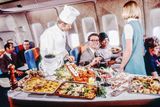 Večeře u Scandinavian Airlines, rok 1972.