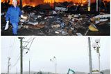 Město Iwaki zemětřesení a následná vlna tsunami 11. března proměnily doslova v peklo na zemi. Odklízení trosek pokračuje dodnes. Druhý snímek byl pořízen 7. září.