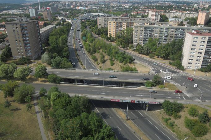 Ulice Spořilovská - vizualizace. Současný stav.