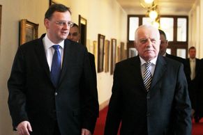 Prezident se loučil s vládou