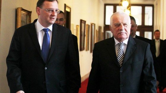 Prezident se loučil s vládou