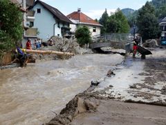 Katastrofální povodně ve Slovinsku