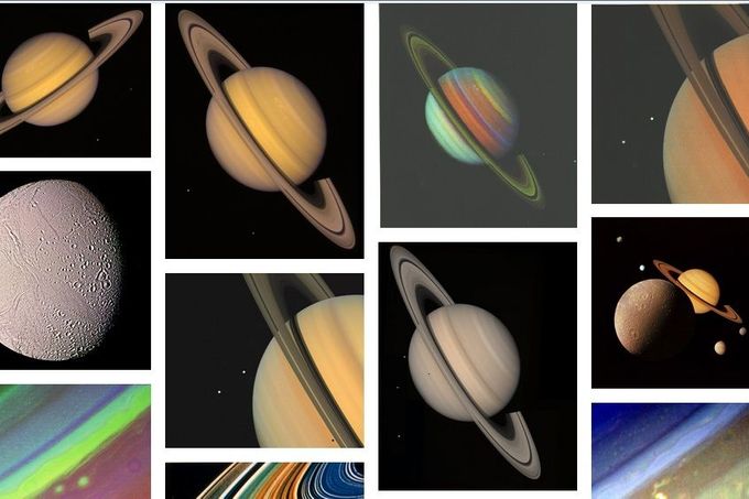 Voyager-1 - snímky Saturnu