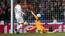 Real Madrid's Cristiano Ronaldo scores their first goal