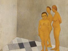 Vlasta Vostřebalová-Fischerová - Ženy v lázních, před 1925, olej, plátno, 48,5 × 58,5 cm