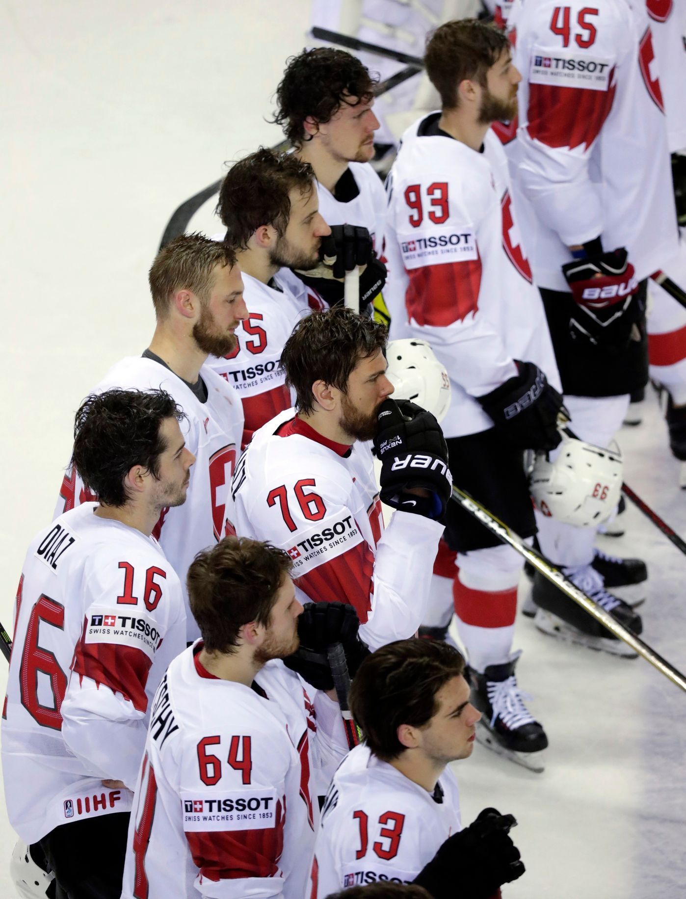 Zklamaní Švýcaři po čtvrtfinále MS 2019 Kanada - Švýcarsko