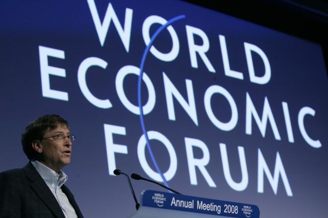 Davos Světové ekonomické fórum Gates
