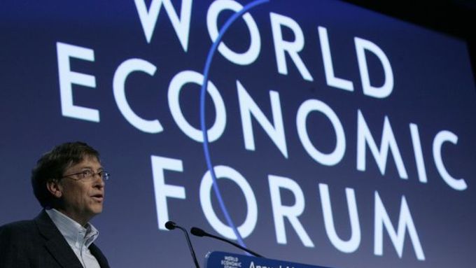 V diskusi na Světovém ekonomickém fóru vystoupil i zakladatel Microsoftu Bill Gates.