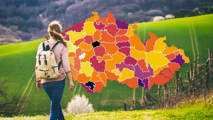 Dovolená na poslední chvíli? Unikátní mapa ukazuje, kde je v Česku volno a levně; Zdroj foto: Aktuálně.cz