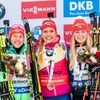 Biatlon, Oberhof, závod s hromadným startem žen (Dahlmeierová, Koukalová, Puskarčíková)