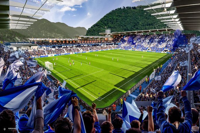 Plány nového fotbalového stadionu italského klubu Como 1907
