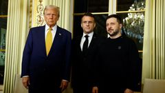 Donald Trump, Emmanuel Macron, Volodymyr Zelenskyj