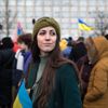 Rok od vpádu Ruska na Ukrajinu, ake v Praze na Letné, u ruské ambasády a ukrajinské ambasády