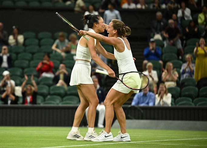 Sie Šu-wej a Barbora Strýcová, Wimbledon 2023