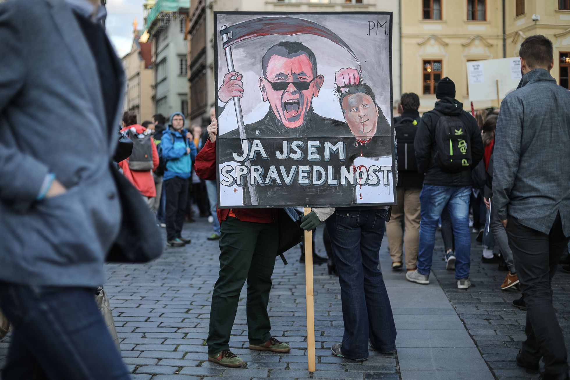 Třetí demonstrace proti Benešové a Babišovi a za spravedlivou justici, Staroměstské náměstí, Praha