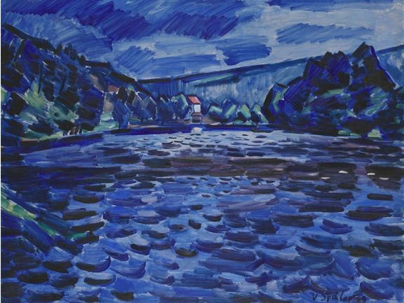 Václav Špála: Na Otavě před bouří, olej na plátně, 1929, 89 x 116 cm, O 3938